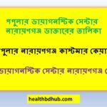 পপুলার ডায়াগনস্টিক সেন্টার নারায়ণগঞ্জ ডাক্তারের তালিকা